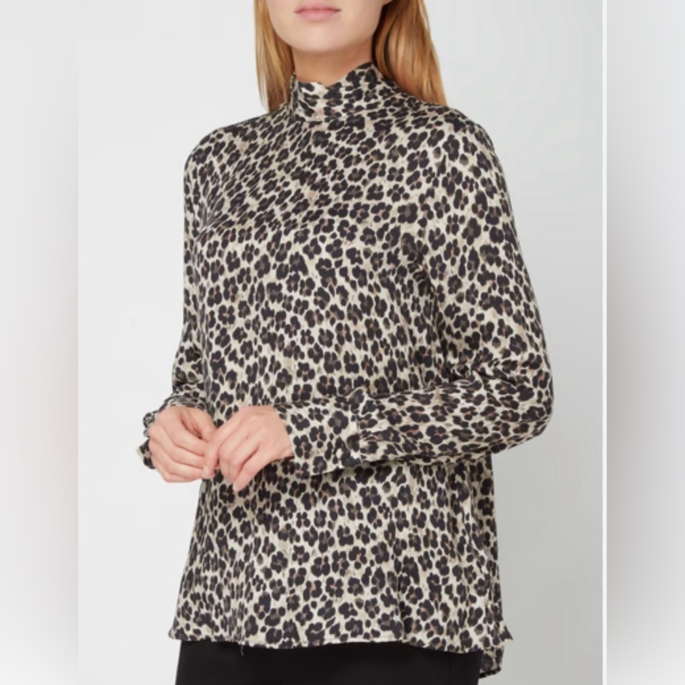 0039 ITALY Leopard Print Top